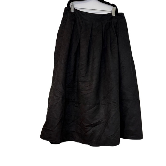 Women’s sz 6 Green ribbed turtleneck Black & Gray Midi A-Line Skirt bundle 3 set - Picture 5 of 7